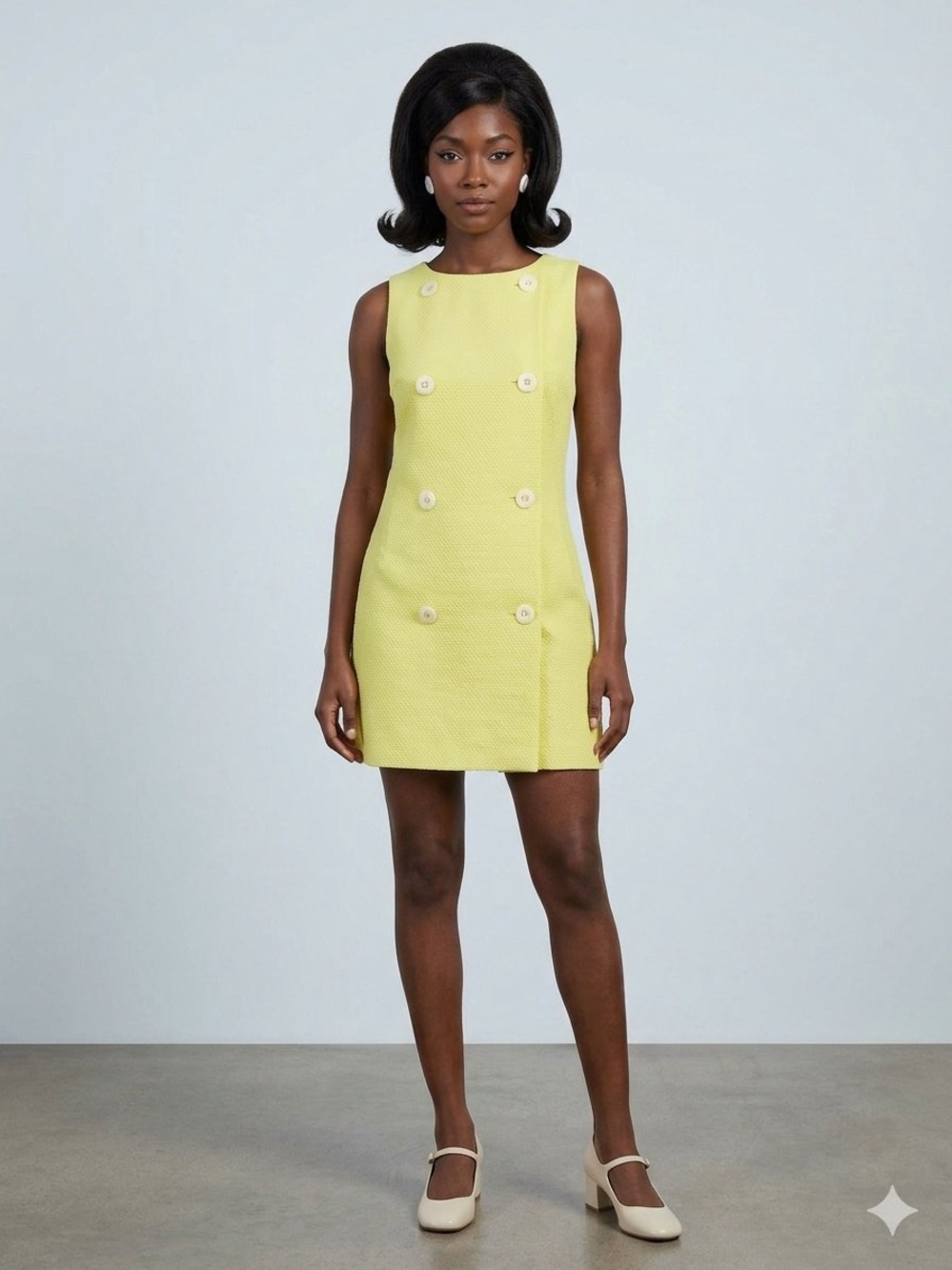 Steven Stolman Yellow Sleeveless Mini Shift Dress